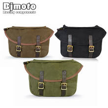 BJMOTO Universal Motorcycle Canvas Bag Saddlebag Luggage Side Bags For Harley Honda Yamaha Kawasaki Chopper Bobber Cruiser ATV 2024 - buy cheap