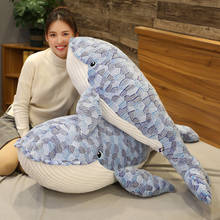 50/70/90/110cm Giant Size Whale Plush Toys Blue Sea Stuffed Huggable Shark Animals Soft Pillow Kids GirlsGift 2024 - buy cheap