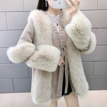 Genuine Fur Jacket Female Winter Real Fox Fur Coats Women New Luxury Warm Wool Outerwear Thick Warm 2024 - buy cheap