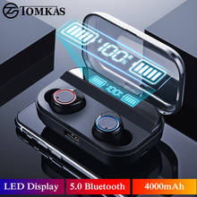 Wireless Headsets TWS V5.0 Bluetooth Earphone Headphone LED Display 4000mAh Power Bank Touch Control Sport Earbuds With Dual Mic 2024 - buy cheap