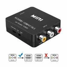 Conversor de av/rca para hdmi, adaptador compatível com cvbs para hd 1080p, de alta qualidade para tv, ps4, pc, dvd, xbox, projetor rca 2024 - compre barato