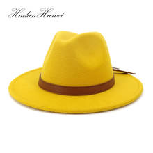 Newly chapéu masculino e feminino de lã branca, chapéu tipo fedora de feltro, estilo retrô, cor sólida, chapéu panamá e festa formal 2024 - compre barato