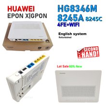 5pçs 7 peças de lote hg8346m 8245a 8245c 4fe + 2 panelas + wifi epon gpon xpon usado onu ftth eng os mordem roteador de fogo para a casa 2024 - compre barato