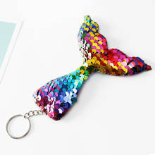 2020 New Hot Lovely Small Fish Keychain Glitter Sequins Key Chain Gifts for Women Car Bag Accessories Key Ring 2024 - buy cheap