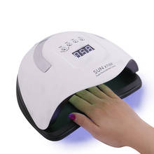 Lâmpada led uv para manicure 114w, secagem rápida para secar esmalte gel, tela lcd com 57 leds 2024 - compre barato