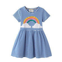 Girls Summer Dress Kids Clothes 2020 Toddler Girls Dress Striped Short Sleeve Princess Dresses For Girls Party Children Clothing 2024 - buy cheap