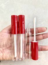 10ml Red Lid Empty Lipgloss Bottle Clear Lip Gloss Doe Foot Wand Tubes with stoppers Lipstick Lip Balm Accessories Eyelash Boxes 2024 - buy cheap