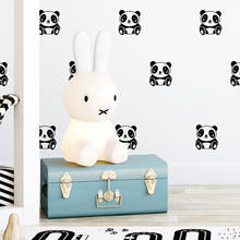 Pegatina de pared con diseño de Panda para decoración del hogar, calcomanías artísticas de vinilo, para guardería, sala de estar 2024 - compra barato