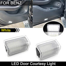 Luz LED blanca para colocar debajo de la puerta, accesorio para Benz C-CLASS W204 A-CLASS W176 B-CLASS W246 E-CLASS W212 GLE M-CLASS W166, 2 unidades 2024 - compra barato