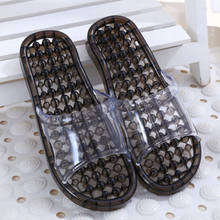 Zapatillas de baño antideslizantes para hombre y mujer, sandalias de plástico de masaje con fondo grueso, Zapatillas de casa de cristal para parejas de verano, 2020 2024 - compra barato