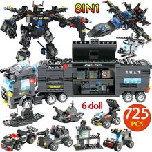 Military City Police Truck Station Robotic Armor Compatible Mechanical Raytheon SWAT Building Block Bricks Toys for Kids 2024 - buy cheap