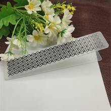 Diamond lattice Honeycomb geometric Plastic Embossing Folder For Scrapbook DIY Album Card Tool Plastic Template 2024 - buy cheap