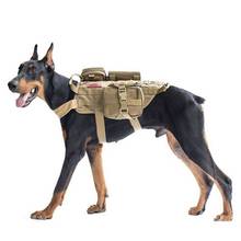 Chaleco táctico militar para mascotas, arnés de nailon para caminar, senderismo, caza, entrenamiento militar al aire libre 2024 - compra barato