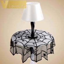 1 Piece Halloween Decoration Props Black Lace Spiderweb Fireplace Mantle Scarf Cover Tablecloth Festive Party Supplies 40" 2024 - buy cheap