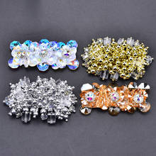 2pcs/lot New shoes flower crystal bead glass flower jewelry accessories high-end girls sandals high heels shoe buckle wholesale 2024 - buy cheap