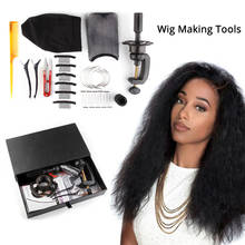 Wig Kit For Making Human Hair Wigs Comb/Clips/Mannequin Head Stand/Dome Cap For Making Wig/Curved Needle/Wig Thread/Hair Brush 2024 - buy cheap