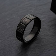 Anillo negro de acero inoxidable para hombre, joyería para hombre, regalo de aniversario 2024 - compra barato