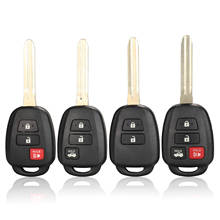 Jingyuqin 10 uds/2/3/4 botones carcasa de llave a distancia de coche caso Fob para Toyota CAMRY Corolla 2012-2017 RAV4 Prius TOY43 hoja reemplazar 2024 - compra barato