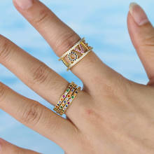Тонкое обручальное Золотое кольцо вечности с фианитом, классическое Радужное разноцветное обручальное кольцо с фианитом 2024 - купить недорого