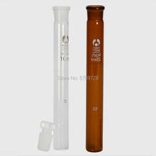 Tubo colorimétrico de vidrio transparente/marrón con tapón, tubo de vidrio de boca esmerilada para análisis de laboratorio 5/10/25/50/100ml, 6 unids/lote 2024 - compra barato