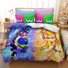 Splatoon Game 3d Duvet Cover Set Pillowcase Cute Comforter Cover Set Kids Bedclothes For Home De Cartoon Bedding Set 2024 - buy cheap