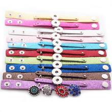 10 Colors PU Leather Bracelets For Men DIY Metal Snap Button Bracelet Watches Women One Direction fit 18mm 20mm Snap 2024 - buy cheap