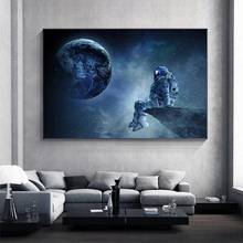 Modern Art Lonely Astronaut Sitting In Space Canvas Painting Posters and HD Prints Wall Art Pictures for Interior Living Room Ho 2024 - buy cheap