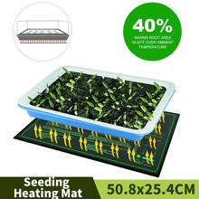 Tapete de aquecimento de semeadura à prova d'água, 50.8x25.4cm, para jardim, acolchoado de aquecimento de semente, germinação, clone, almofada de iniciante 2024 - compre barato