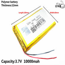 Bateria de energia litro boa qualidade 3.7v, 10000mah 1260100 de polímero de lítio/li-ion bateria para tablet pc bank, gps, mp3,mp4 2024 - compre barato