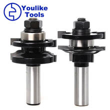 12mm 1/2 "haste 2pcs conjunto ferroviário & stile roteador bits combinado 2 bit ogee tenon cortador porta janela ferramentas para trabalhar madeira 2024 - compre barato