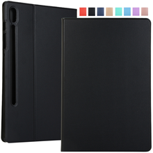 Capa de couro para samsung galaxy tab s7 plus 12.4, capa de tablet de ''funda, capa de suporte para galaxy tab s7 plus embutida 2024 - compre barato