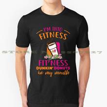 I'M Into Fitness Cool Design Trendy T-Shirt Tee Donut Dukin Donut Doughnut Dunkin Donuts Dunkin Fitness 2024 - buy cheap