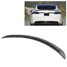 Glossy Carbon Fiber Rear Roof Spoiler Boot Lid Wing Fit for Tesla Model S 2012-2019 Auto accessories 2024 - buy cheap