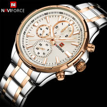 NAVIFORCE Classic Casual Business Male Watches Stainless Steel Waterproof Wristwatch Quartz Date Display Clock Relogio Masculino 2024 - купить недорого
