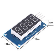 TM1637 светодиодный модуль дисплея для Arduino, 7 сегментов, 4 бит, 0,36 дюйма, часы, красная анодная цифровая трубка, четыре серии, плата драйвера, упаковка 2024 - купить недорого