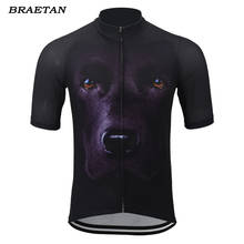 Camiseta de ciclismo con diseño de perro negro para hombre, ropa de ciclismo de manga corta, divertida, braetan, 2020 2024 - compra barato