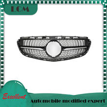 Grade dianteira para autos, estilo diamante, com emblema, para mercedes-benz-e-class w212 e200 e280 e300 e250 e300 e300 e350 2014 2015 2016 2024 - compre barato