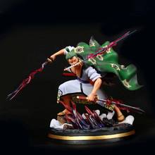 Figura de acción de One Piece, Roronoa Zoro Wano Country, Kimono GK de PVC de resonancia acústica, modelo de colección, juguetes de 31cm 2024 - compra barato