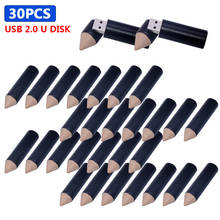 30pcs/lot universal USB2.0 wood pen wood round Pen Black USB drive  4GB 8GB 16GB 32GB 64GB USB flash drive for gift,photography 2024 - buy cheap