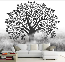 Xuesu Nordic abstract dream forest trees gray foggy living room bedside bedroom background wall custom wallpaper mural 3D5D8D 2024 - buy cheap