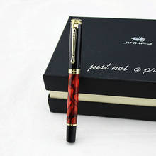 Jinhao caneta fonte, magnética, em ouro vermelho, com tinta de luxo, para escritório 2024 - compre barato