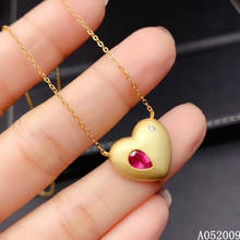 KJJEAXCMY ювелирные изделия из стерлингового серебра 925 пробы, инкрустированное натуральным розовым турмалином, роскошное сердце для девочек, новый кулон, ожерелье, поддержка теста 2024 - купить недорого