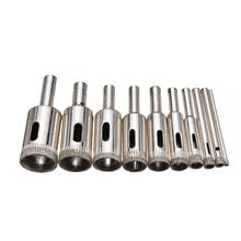 10Pcs Set Diamond Coated Hole Saw Tile Ceramic Glass Marble Core Drill Bit Cutter 3-20mm For Power Tools 2024 - buy cheap