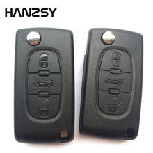 Car Remote Key shell Cover For PEUGEOT 407 307 308 207 208 607 Partner 3 Buttons Flip Folding Key Fob Case with VA2/HU83 Blade 2024 - buy cheap
