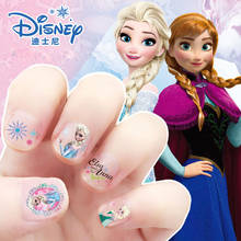 Pegatina de princesa Disney para uñas, apliques de manicura para bebés y niños, pegatina de dibujos animados de Frozen, Elsa y Anna, mickey, juguetes para niños 2024 - compra barato