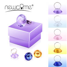 Newcome Adjustable Eyelashes Glue Ring Crystal Finger Ring Glue Ring Eyelash Extension Pallet Holder Makeup Tools 2024 - buy cheap