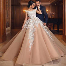 Eightree vestido de baile champanhe vestido de casamento 2021 fora do ombro rendas até backless turquia vestido de noiva bohomian vestidos de noiva 2024 - compre barato