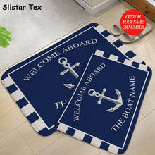 Silstar Tex Dark Blue Ocean Kitchen Floor Mat Anchor Boat Decor Door Rugs for Living Room Anti-Slip Suede Bath Mats Outdoor 2024 - buy cheap