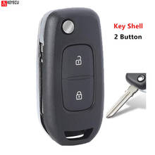 KEYECU Flip Remote Key Shell 2 Button Fob for Renault Dacia Logan 2 Logan II 2018 2019 2020 2024 - buy cheap