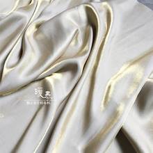 Cotton Silk Satin Fabric Yellow Gold Gradient DIY Decor Pajamas Kungfu Suit Shirt Cheongsam Bridal Evening Dress Designer Fabric 2024 - buy cheap